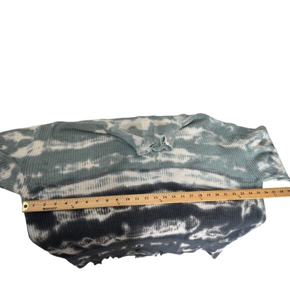 Young Fabulous and Broke Cameron Turtleneck Distressed Sweater Blue Women’s S‎ M - Picture 6 of 10